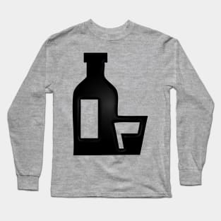 Western Era - Whiskey Bottle and Glass Long Sleeve T-Shirt